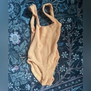 Hunza G Square neck Spice orange Swimsuit